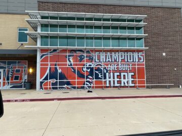 Window Graphics installed at Bridgeland High School in Cypress Texas