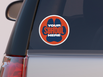 School Spirit sticker on vehicle